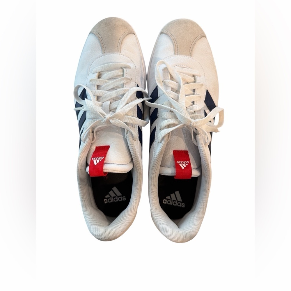 Adidas Original VL Court 3.0 Shoes Mens White Suede Sneakers Size 12